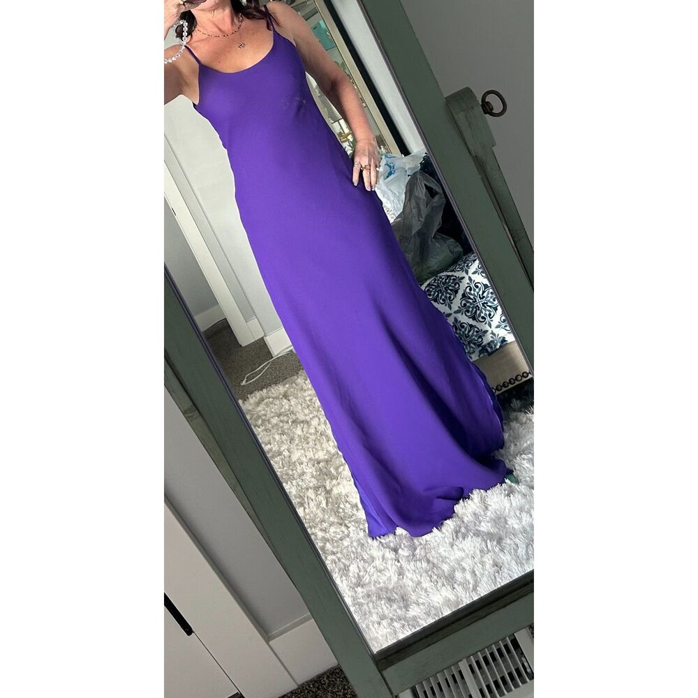 Stunning Backless Purple Formal Dress by M Studio, Size 1.